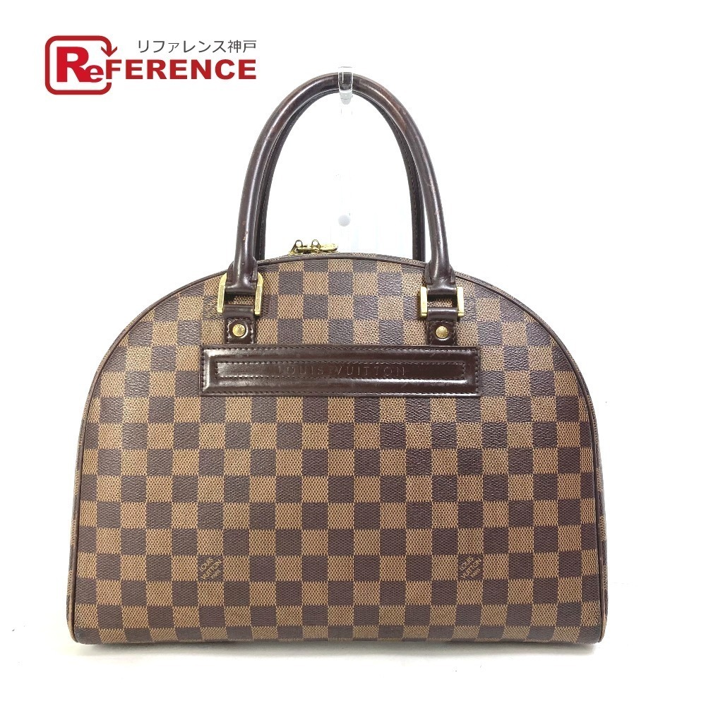 LOUIS VUITTON Damier Shoulder Bag Nolita Boston Handbag Canvas Ebene Brown